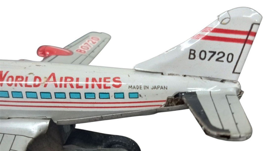 TWA Tin Airplane Friction Toy Made In Japan Vintage Collectible Nostalgic