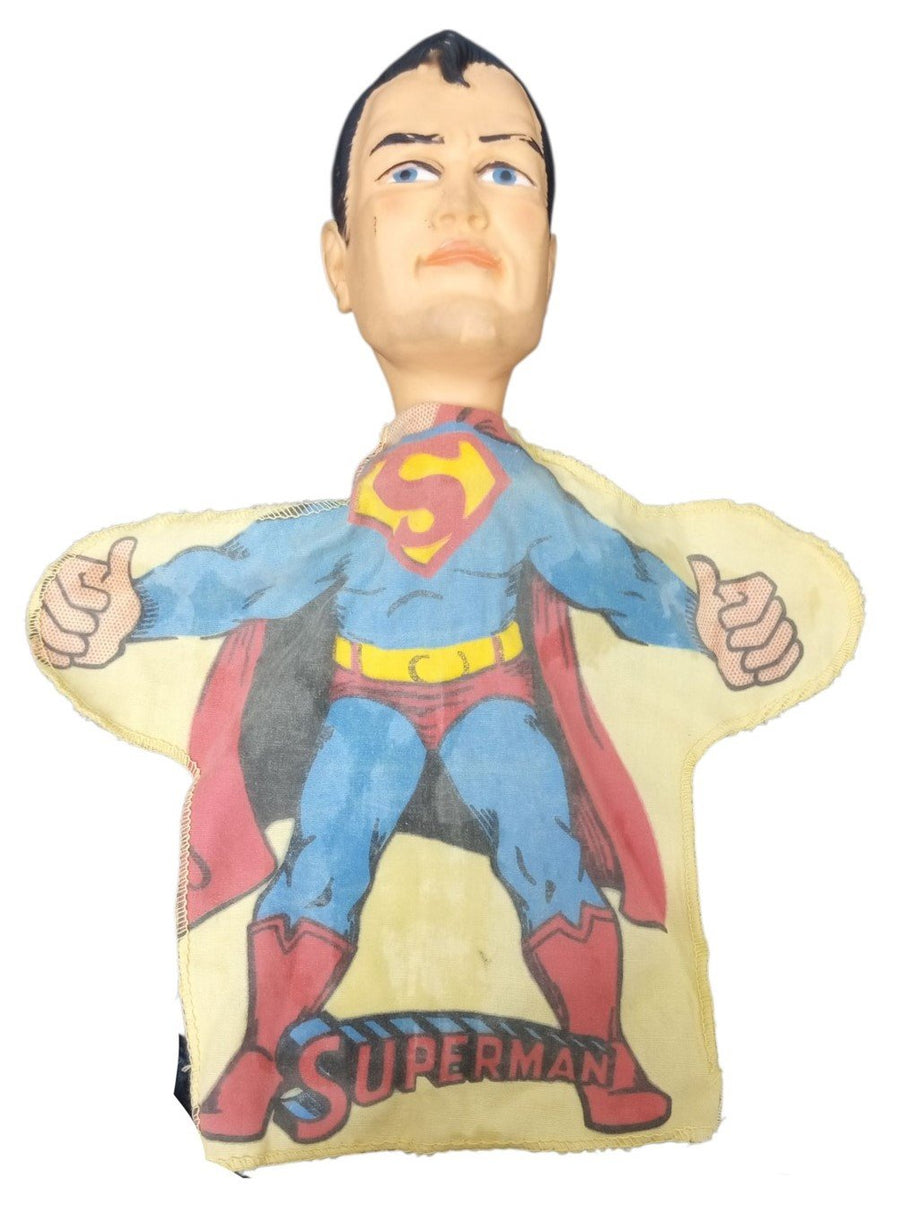 Superman Hand Puppet Ideal Toys DC Comics 1960s Vintage Collectible Nostalgic