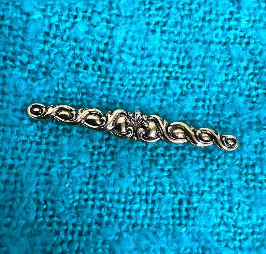 Antique 1979 Sarah Coventry Signed Goldtone Victorian Revival Style Bar Pin