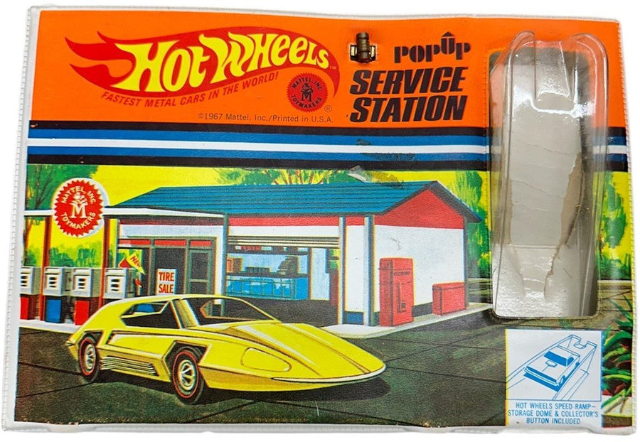 Hot Wheels PopUp Bundle: House & Car Port + Service Station 1967 Mattel