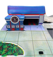 Hot Wheels PopUp Bundle: House & Car Port + Service Station 1967 Mattel