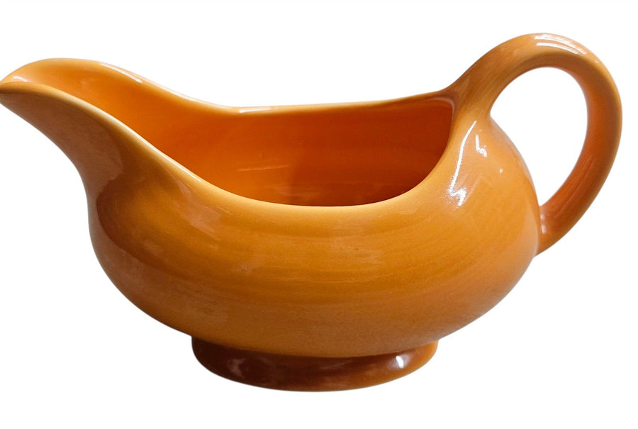 Fiesta - Tangerine Orange Sauce Boat Gravy Homer Laughlin Ceramic Retired Dinner