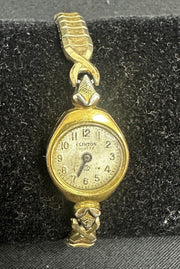 Vintage Clinton Quartz Steel Gold-tone Women's Watch | Missing hand and crown