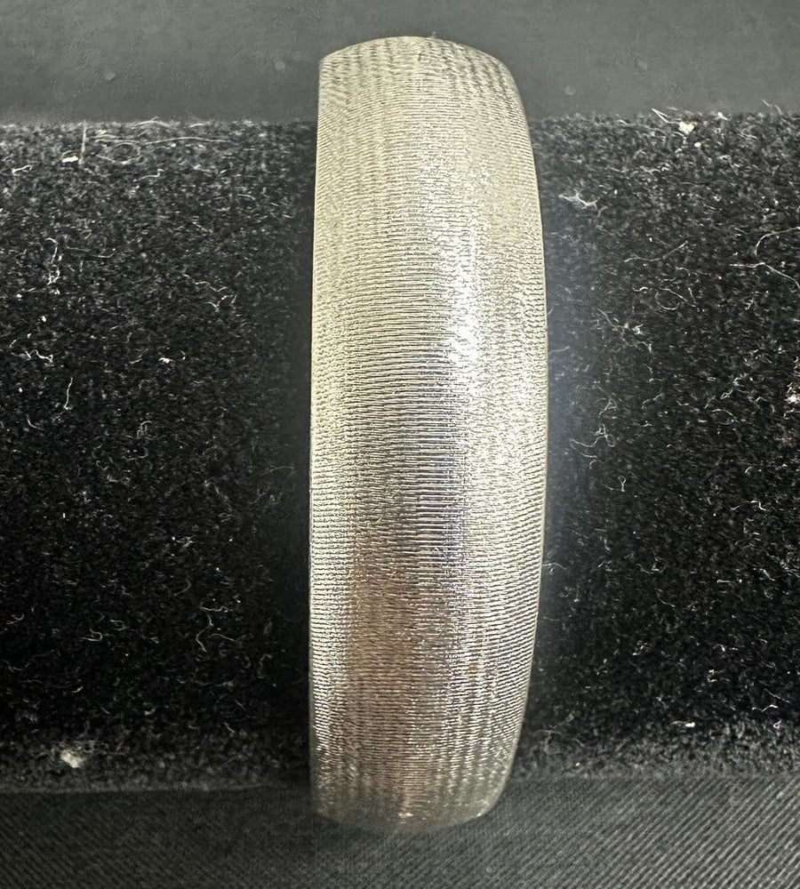 Vintage Monet Silver Brushed Bangle