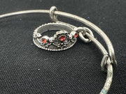 Vintage Alex and Ani Charity By Design Crown Charm Bangle Bracelet