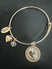 Believe By Brilliance Rose Gold Sisters Charm Bangle Bracelet