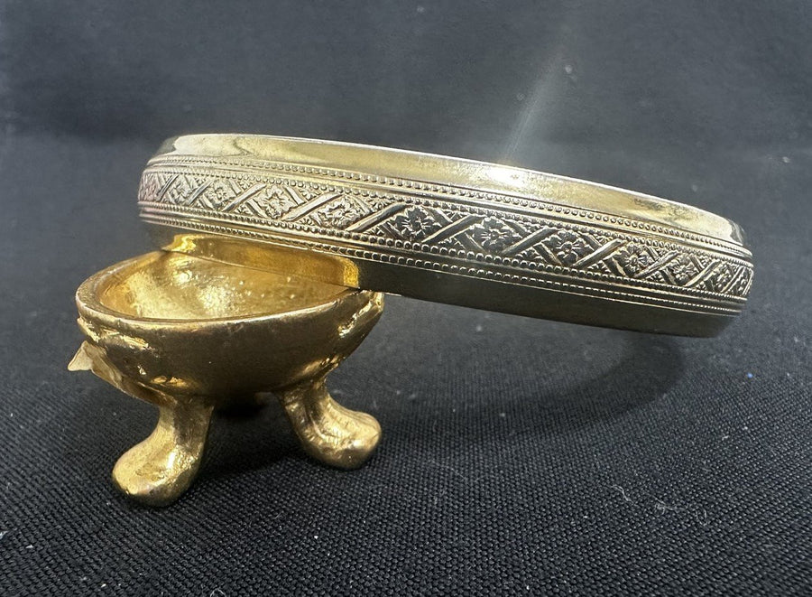 Vintage Art Deco Gold-tone Bangle Bracelet
