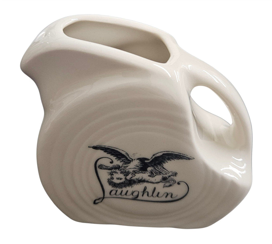 Fiesta - Ivory Off White Mini Disk Pitcher Eagle And Lion Backstamp HLC