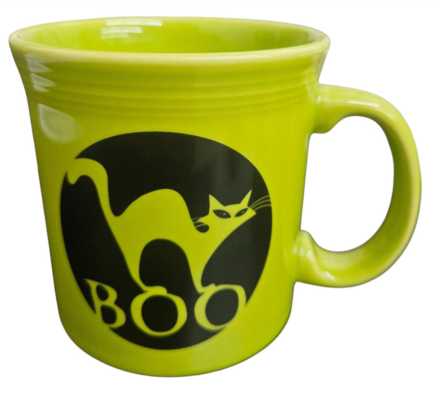 Fiesta - Lemongrass Green Boo Cat Java Handle Mug HLC Coffee Cup