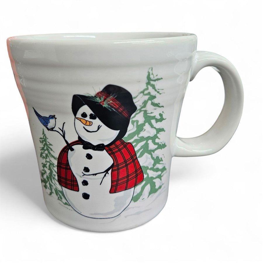 Fiesta - Snowman Christmas White Tapered Mug HLC Coffee Cup Kitchen