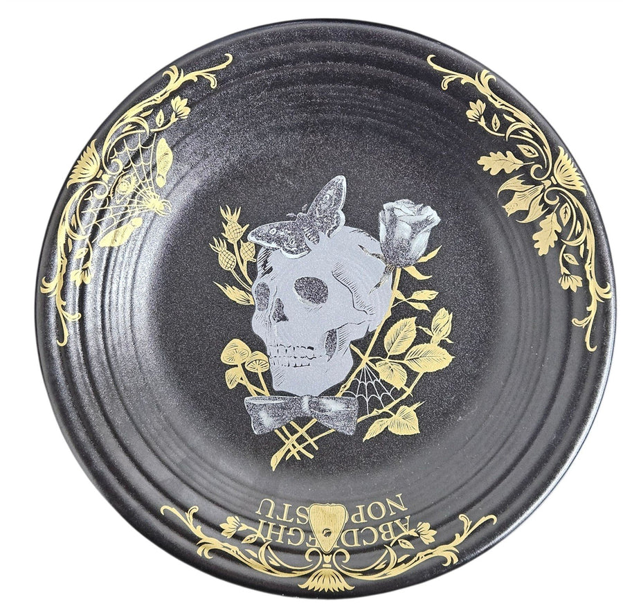 Fiesta - Gothic Victorian Foundry Black Luncheon Plate Homer Laughlin Ceramic