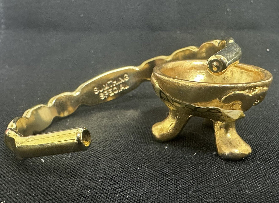Engraved "SUMTHING SPECIAL" Gold-tone Cuff Bracelet