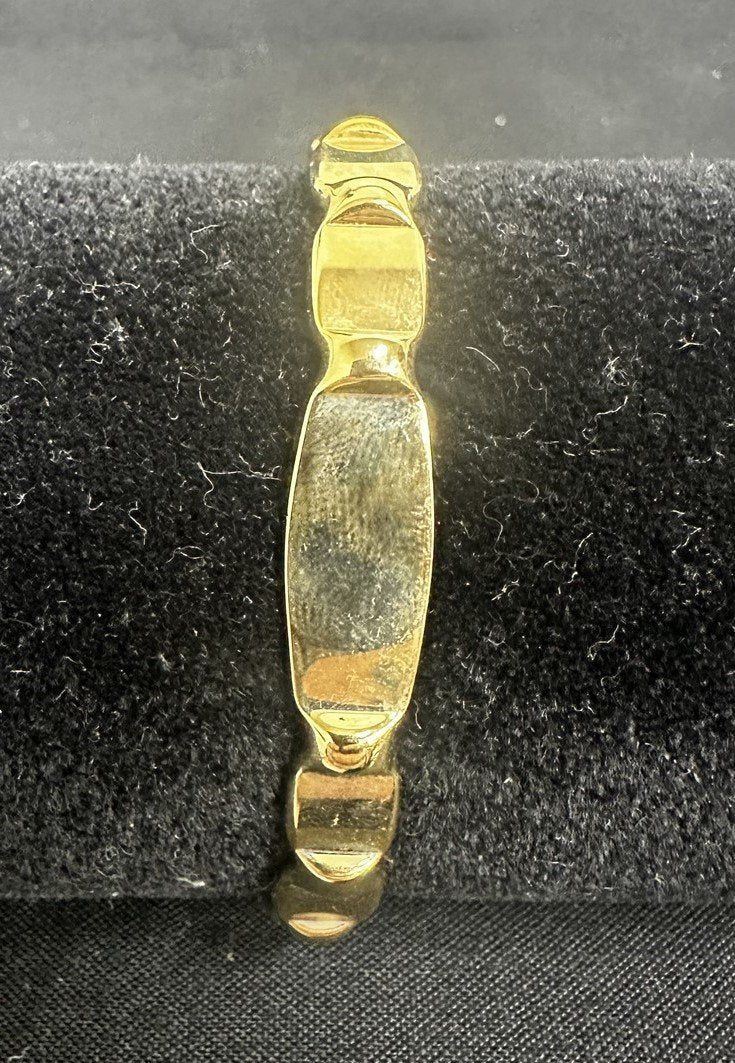 Engraved "SUMTHING SPECIAL" Gold-tone Cuff Bracelet