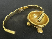 Engraved "SUMTHING SPECIAL" Gold-tone Cuff Bracelet