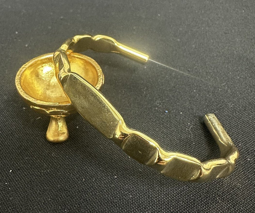 Engraved "SUMTHING SPECIAL" Gold-tone Cuff Bracelet