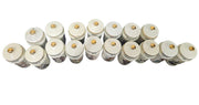 Hummel White Ivory Gold Trimmed Ceramic 1987 17 Count Jar & Lid Set Spice Jars