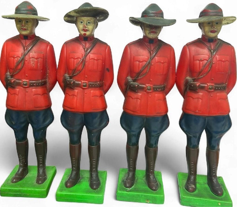 Royal Canadian set of 4 Mountie mounted police toy figures