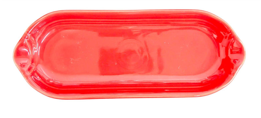 Fiesta - Scarlet Red Relish Tray Dish Homer Laughlin Ceramic Dish Kitchenware