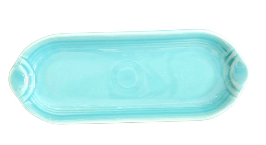 Fiesta - Turquoise Blue Relish Tray Dish Homer Laughlin Ceramic Dish Kitchenware