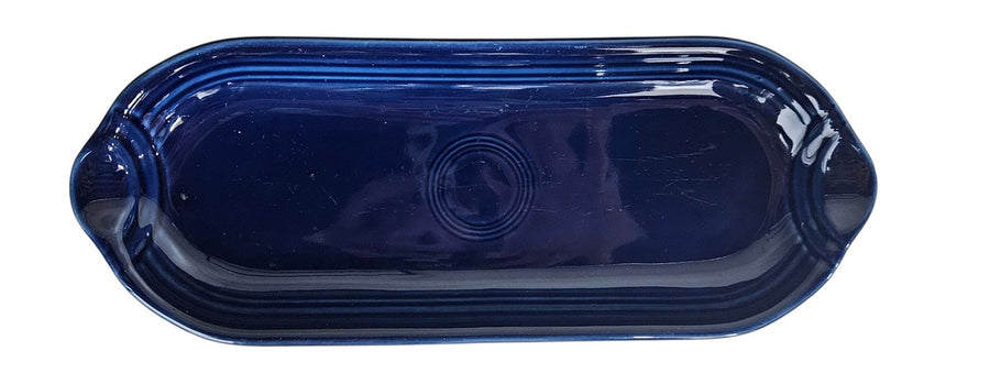 Fiesta - Cobalt Blue Relish Tray Dish Homer Laughlin Ceramic Dish Kitchenware