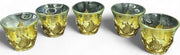 Cawa Turkish Arabian elegant glass tea cups set of 9