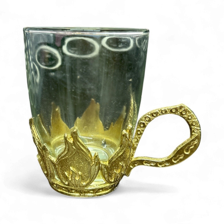 Cawa Turkish Arabian elegant glass tea cups set of 9