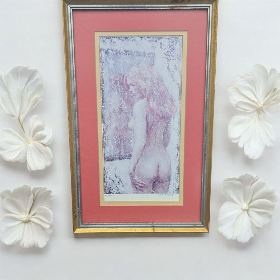 Vintage Signed Original Serigraph Nude painting by Alex Schloss Number 111/300