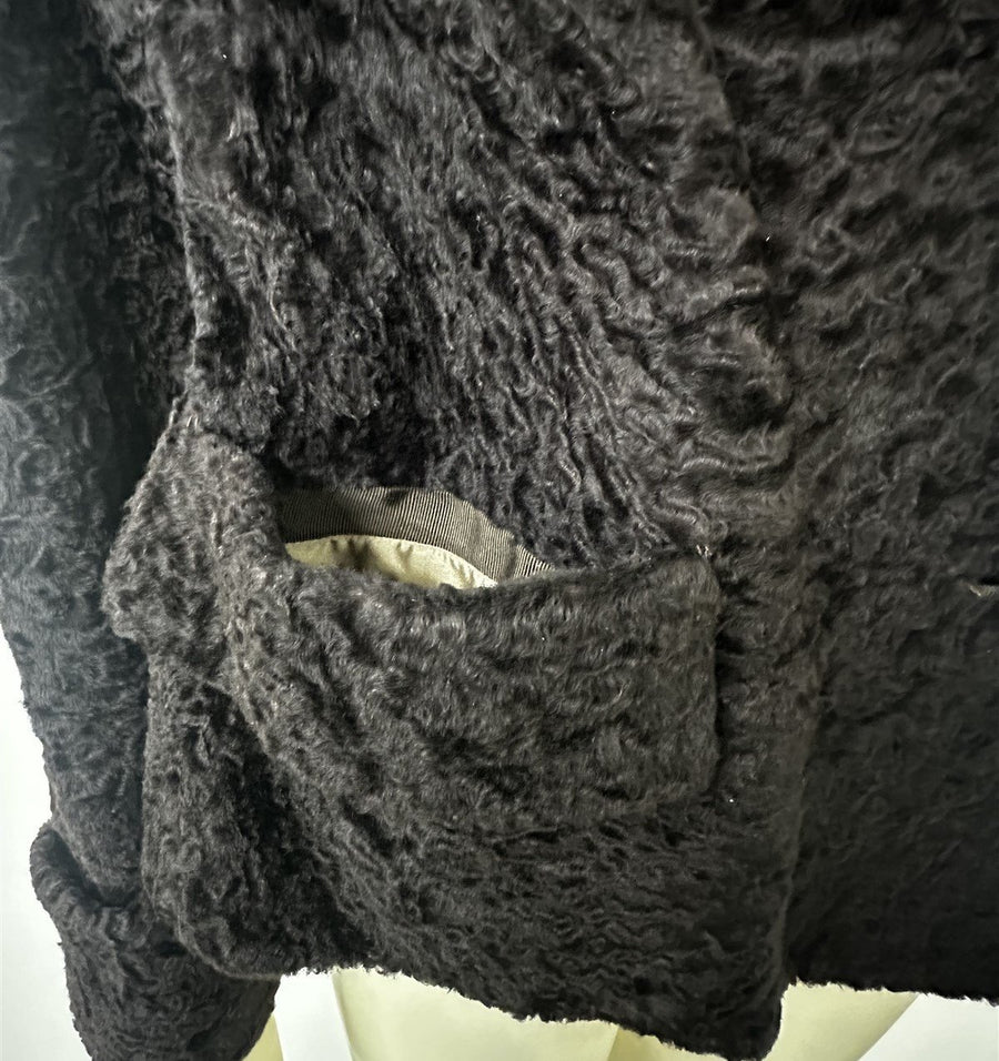 1950's Vintage McKelvey's Tailor Made Genuine Persian Lamb and Mink Pelt Coat
