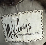 1950's Vintage McKelvey's Tailor Made Genuine Persian Lamb and Mink Pelt Coat