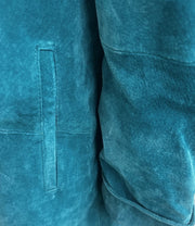 Stephanie Andrews Genuine Vintage Teal Leather Coat
