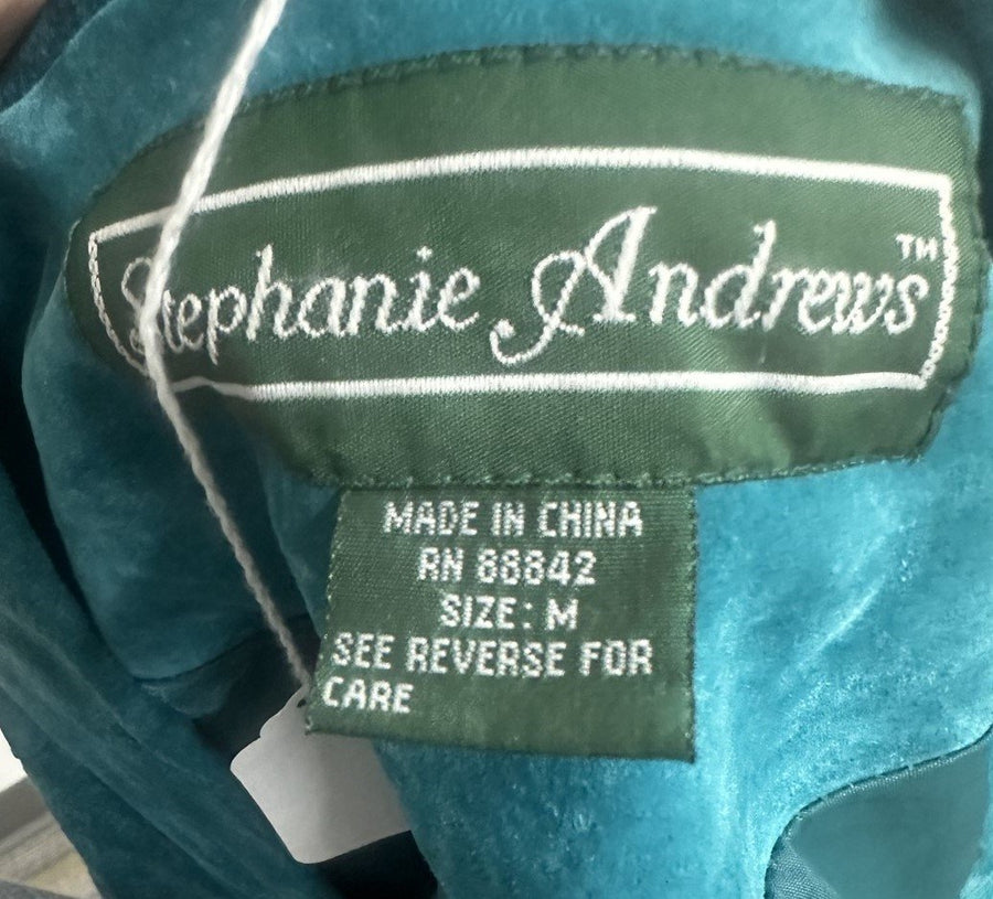 Stephanie Andrews Genuine Vintage Teal Leather Coat