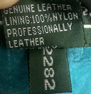 Stephanie Andrews Genuine Vintage Teal Leather Coat