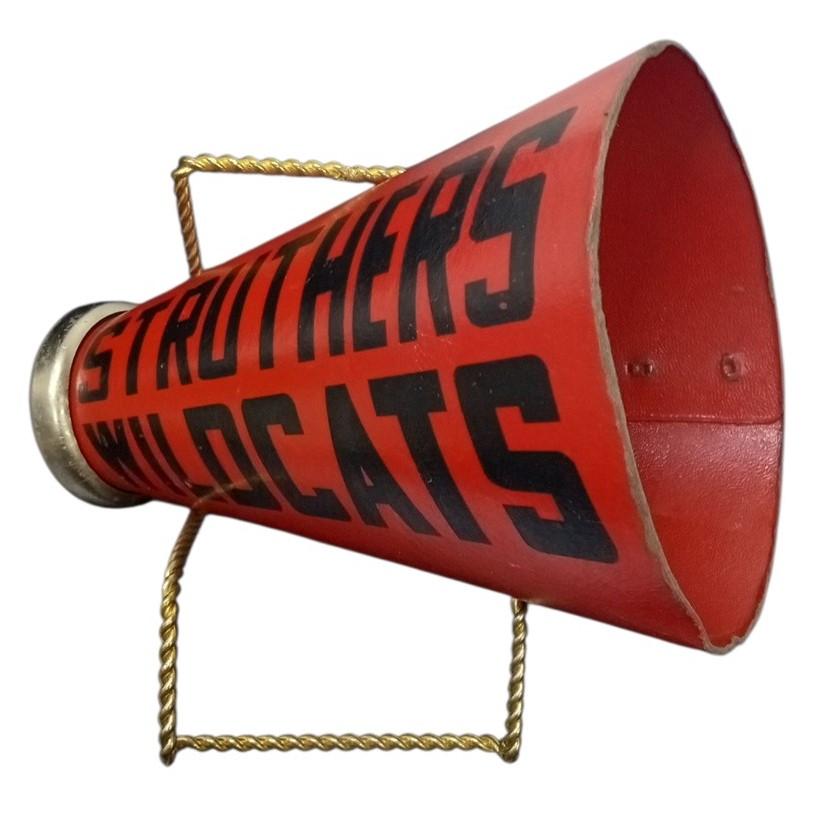 Ohio Struthers Wildcats Cheerleading Megaphone 50s-60s Vintage Collectible