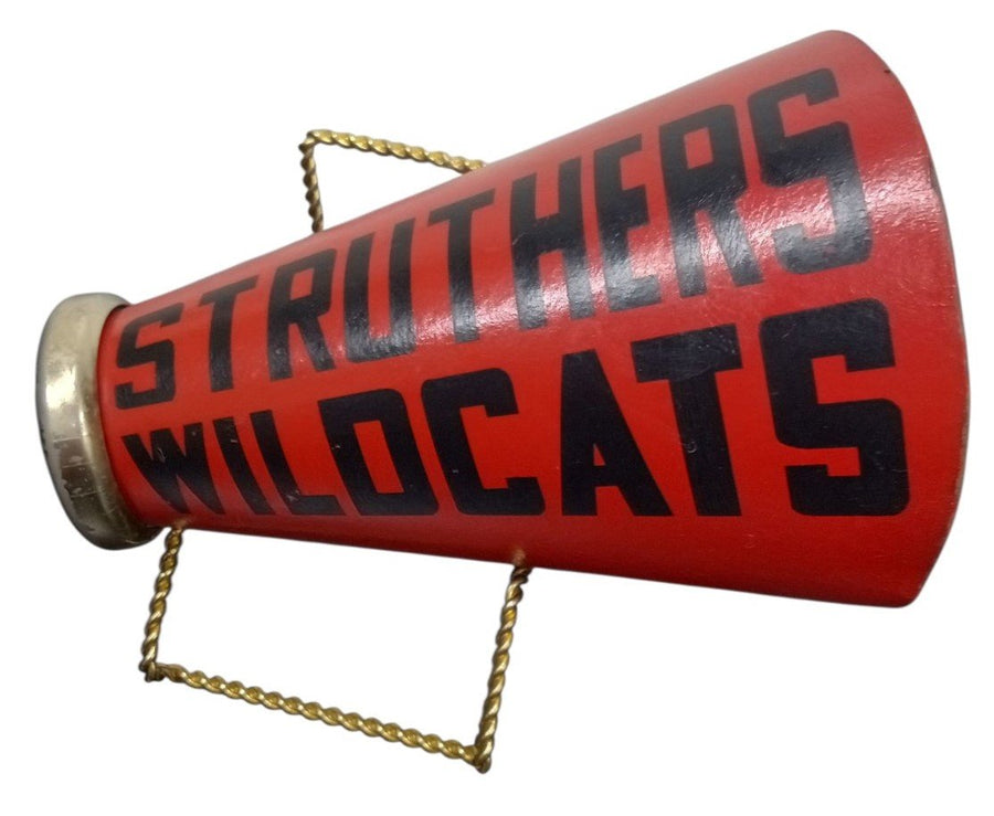 Ohio Struthers Wildcats Cheerleading Megaphone 50s-60s Vintage Collectible