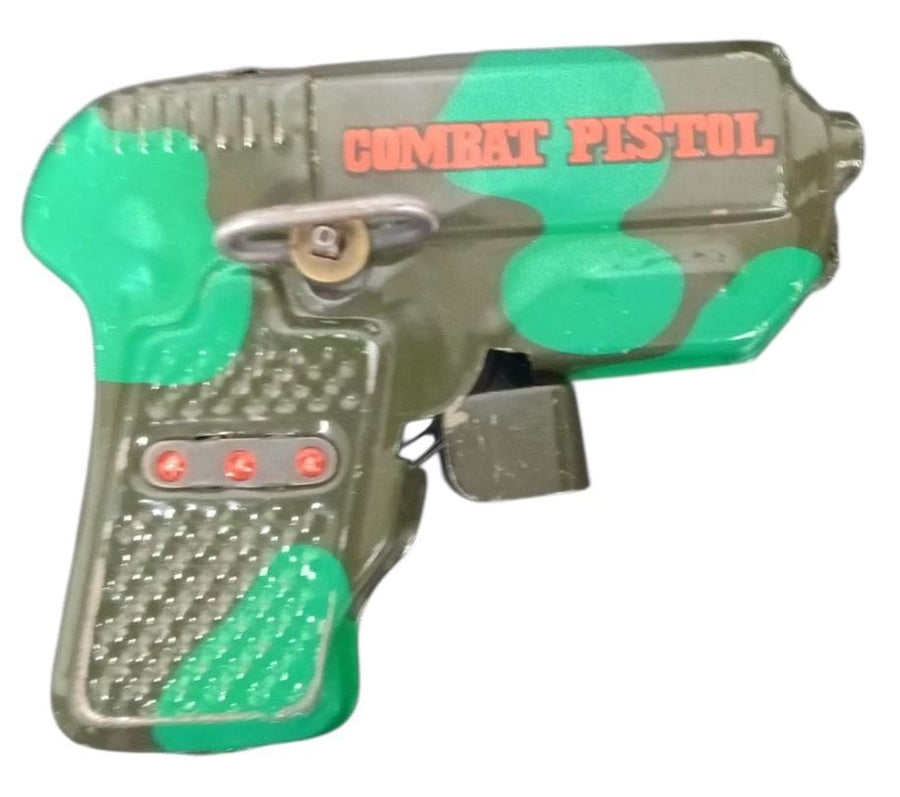 Marx Combat Pistol Tin Toy Vintage Retro Collectible Nostalgic Camouflage