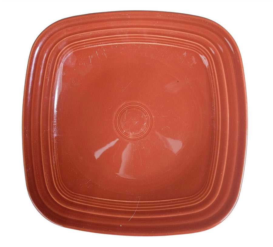 Fiesta - Paprika Brown Square Dinner Plate Homer Laughlin Ceramic Dish Kitchenware