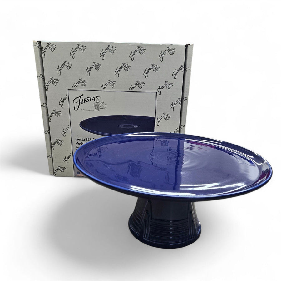 Fiesta - Twilight Blue Pedestal Cake Plate In Box HLC Dish Kitchenware