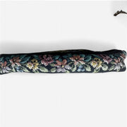 1950s Embroidered Floral Black Vintage Tapestry Satin Lined Clutch Purse