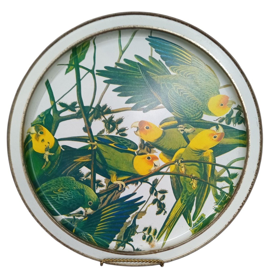 Audubon's Birds Sunshine Biscuits Metal Tray Decorative Vintage Collectible