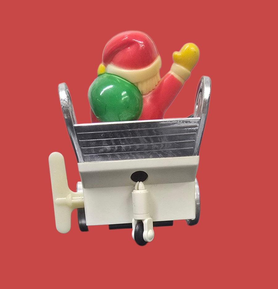 White sleigh Everlast vintage wind up figurine