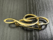 Unsigned Gold-Plated Treble Cleft Music Note Brooch