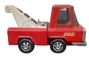 Pressed Steel Buddy L Red Tow Truck Toy 1970s Vintage Collectible Nostalgic