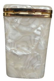 Cigarette Case Pearlized Lucite Vintage Collectible Nostalgic Storage