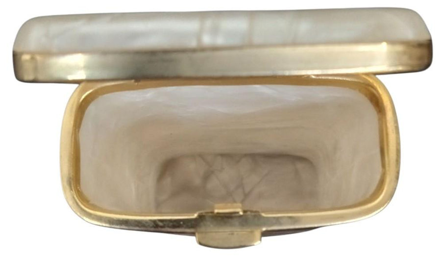 Cigarette Case Pearlized Lucite Vintage Collectible Nostalgic Storage