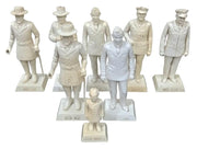 Marx Historical Figures Unpainted Set Of 8 Vintage Collectible Toy 1960s