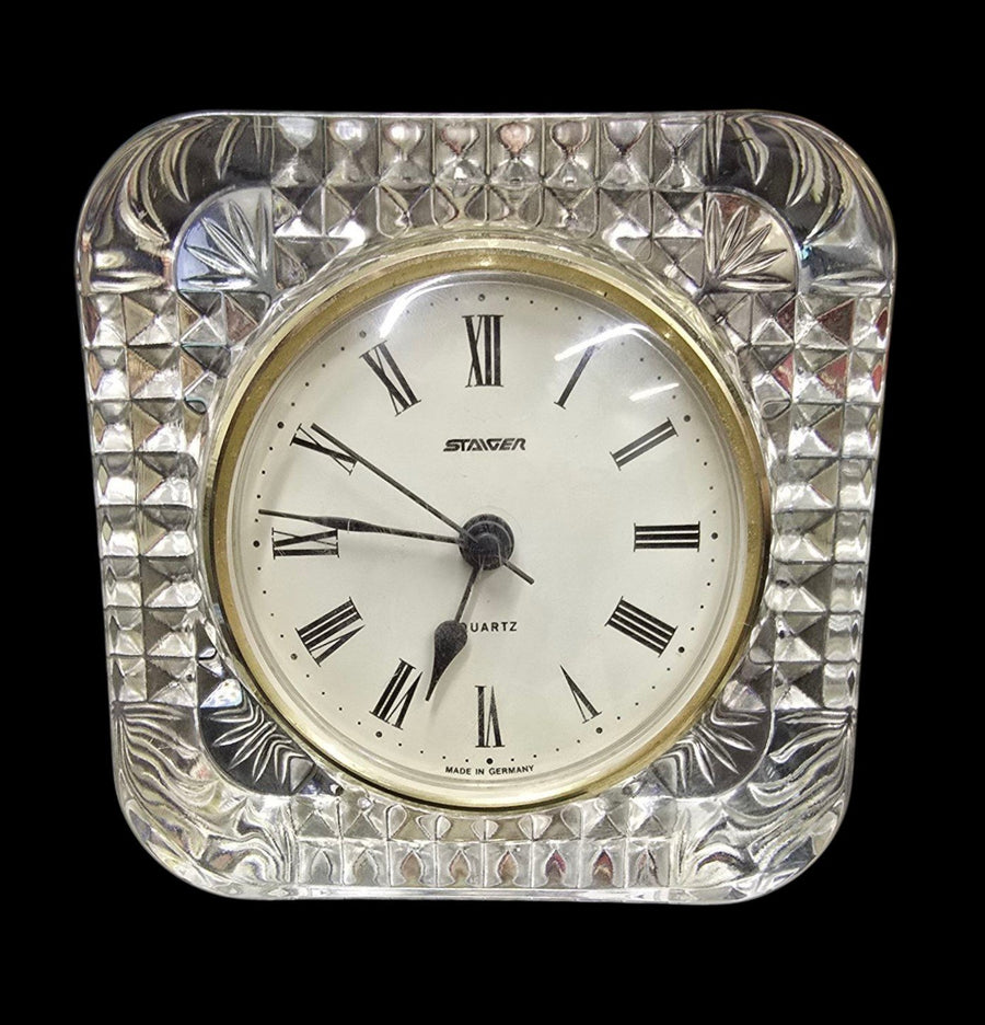 Staiger Quartz Roman Numbered Stationary Clock Made In Germany