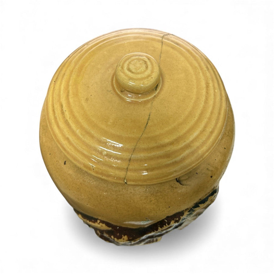 Stoneware Vintage Cookie Jar Chocolate Bunny Rabbit