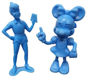 Marx Disney Minnie Mouse & Peter Pan 6" Blue Figures Vintage Collectible 1970s