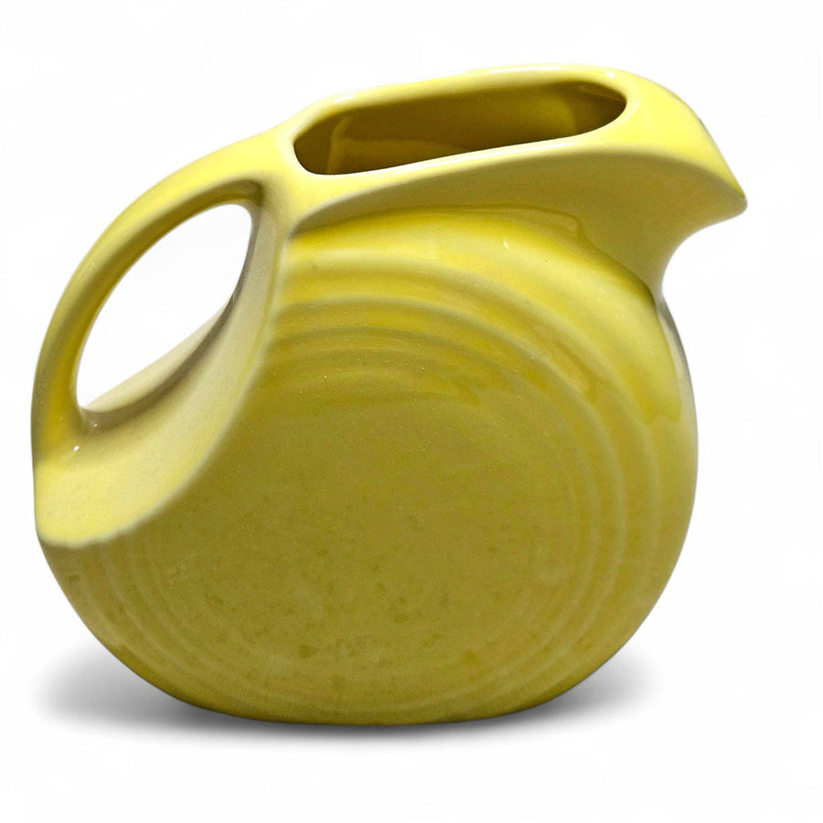 Fiesta - Sunflower Yellow Small Disk Juice Pitcher Homer Laughlin Kitchenware