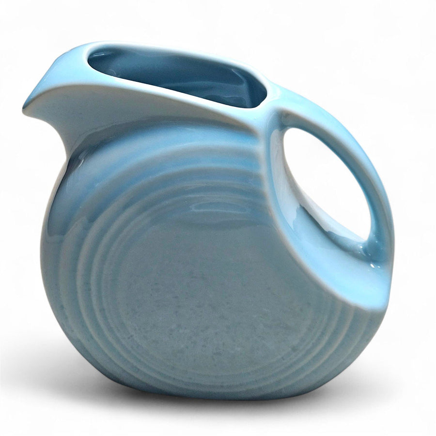 Fiesta - Sky Blue Small Disk Juicer Pitcher Homer Laughlin Kitchenware